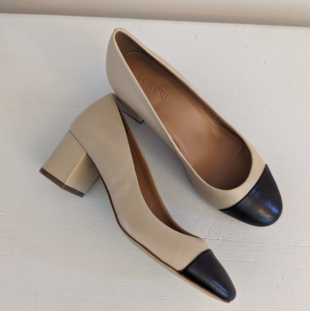 J. Crew Factory Two-Tone Block Heels